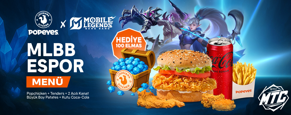 Popeyes, Mobile Legends: Bang Bang Türkiye Championship Sezon 6’nın resmi yiyecek sponsoru oldu
