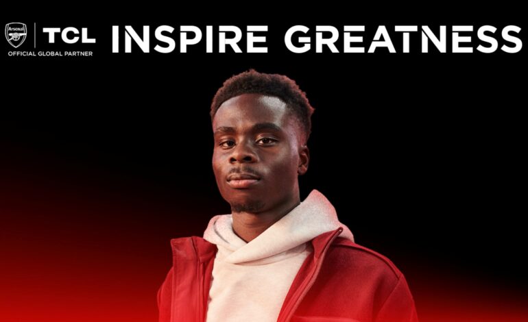 Arsenal’in yıldız futbolcusu Bukayo Saka, TCL’in yeni marka elçisi oldu