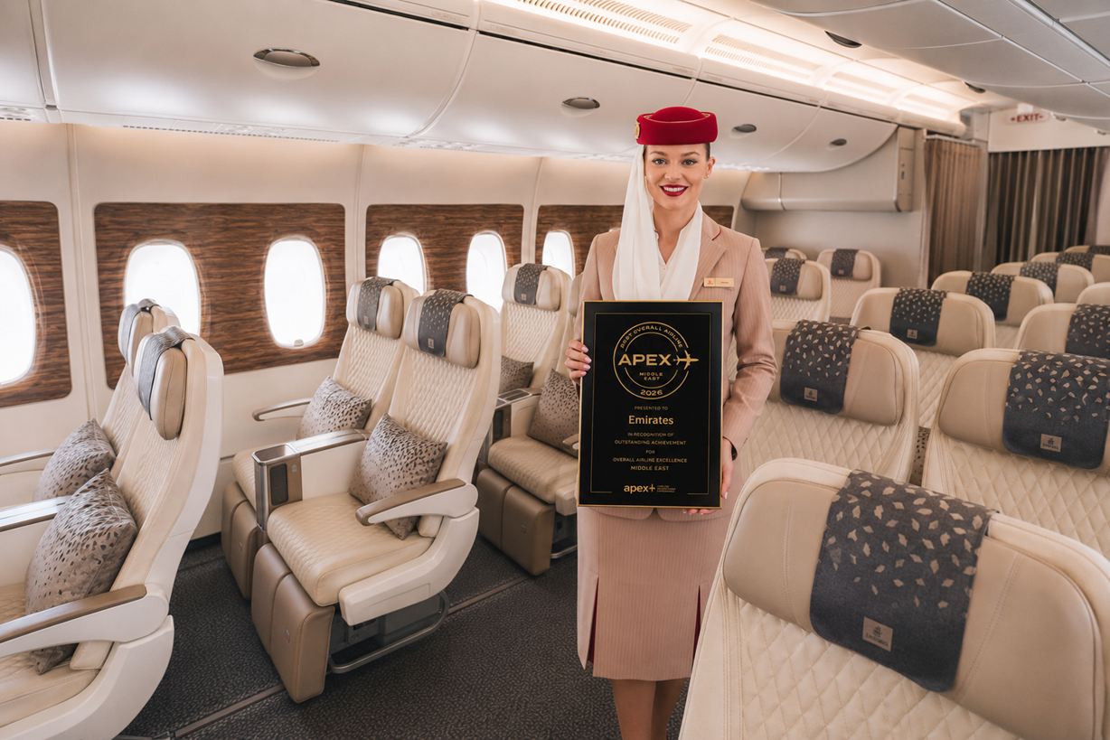 Emirates, 2026 APEX Ödülleri’nde “Orta Doğu’nun En İyi Havayolu Şirketi” seçildi