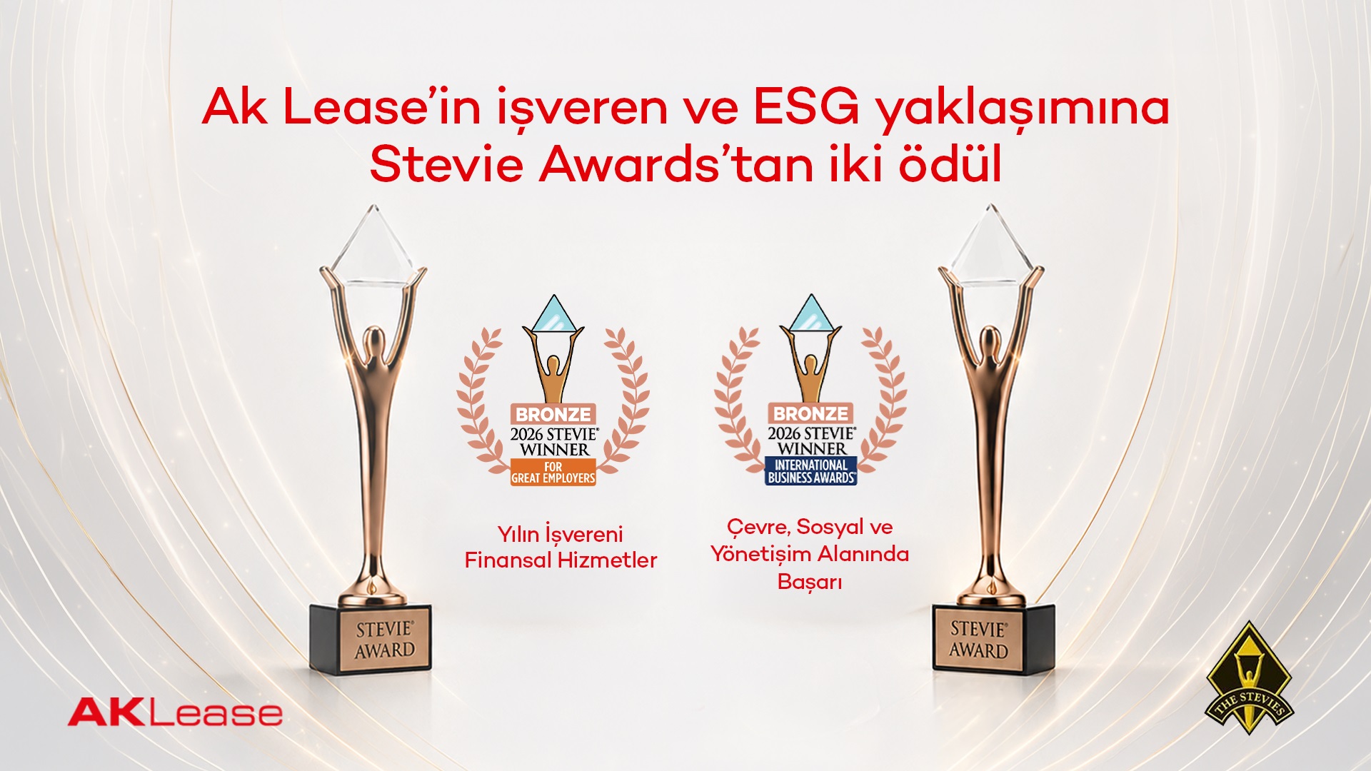 Ak Lease’in işveren ve ESG yaklaşımına Stevie Awards’tan iki ödül
