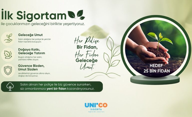 Unico Sigorta’da ”İlk Sigortam” ile geleceğe 25 bin fidan